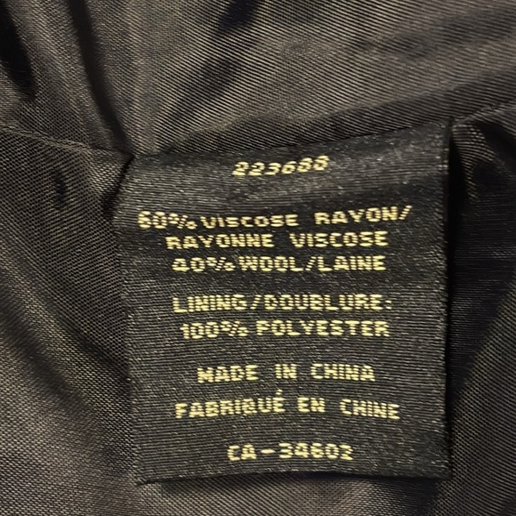 Della Spiga Italy black wool Jacket Pockets Size L - Picture 7 of 15